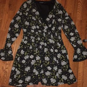 Black with floral dress
